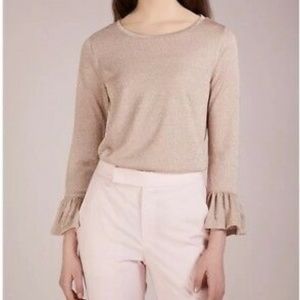 J. Crew Blush Sparkle Bell Sleeves, XS